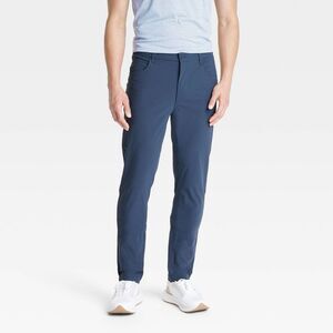 All In Motion - Men's 360 Lifestyle Slim Fit 5-Pocket Pants - All  Navy Blue